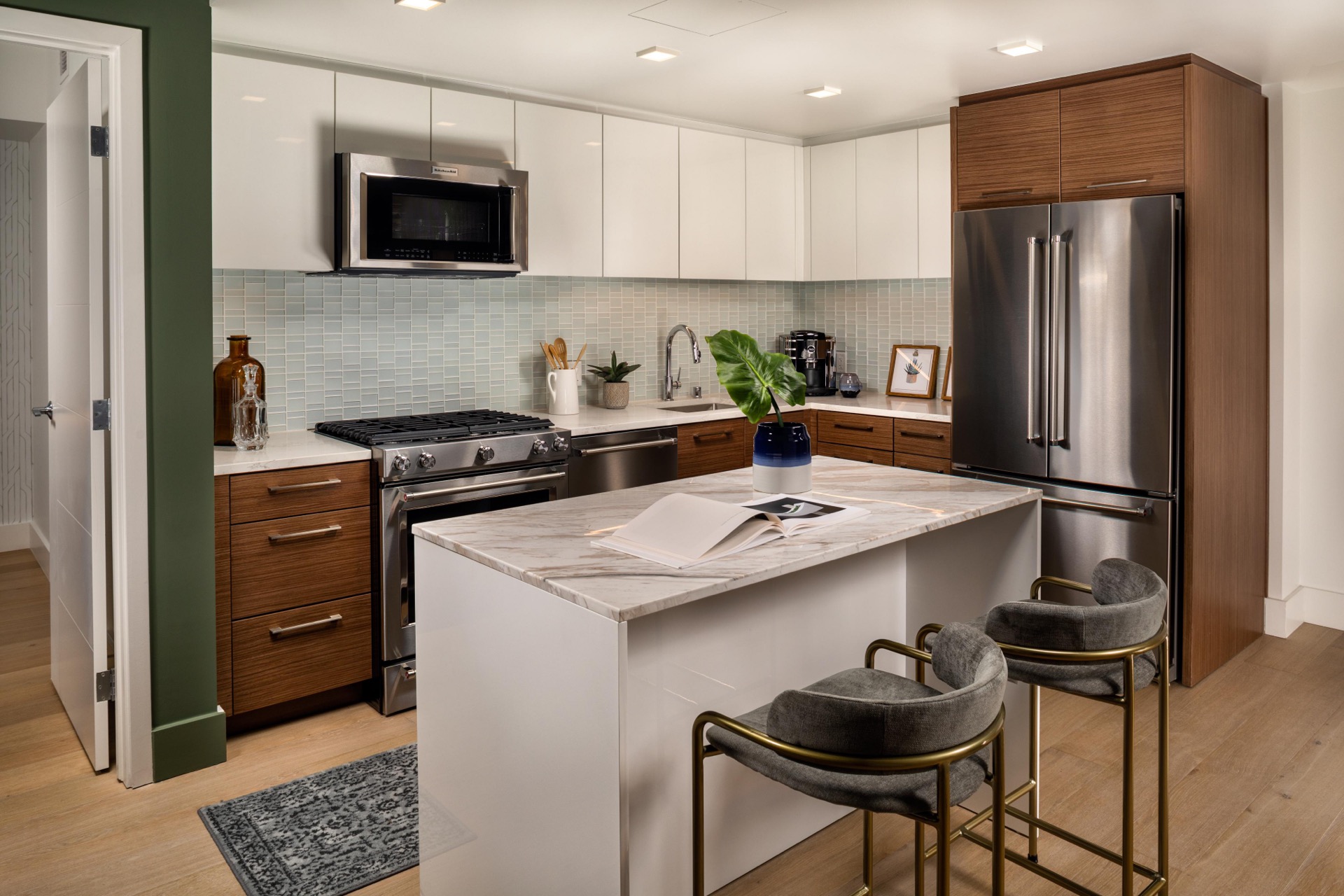 Spacious kitchen with ample storage