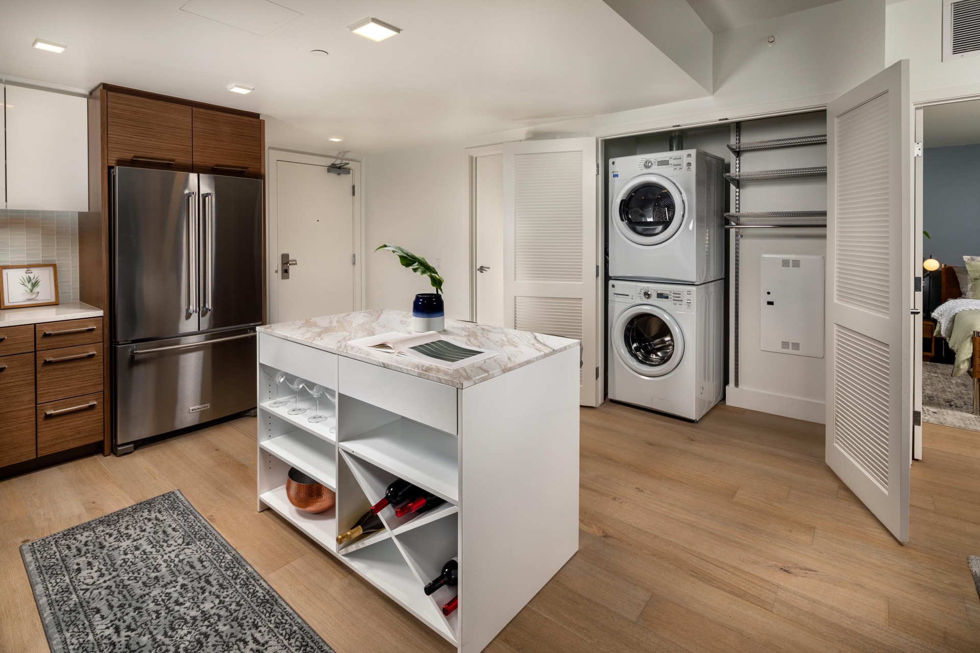 Laundry room with additional storage